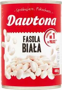 DAWTONA Fasola biała konserwowa puszka 400g (pakowane 6 szt.)