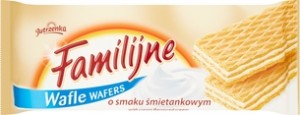 JUTRZENKA Familijne Wafle o smaku śmietankowym 180g (pakowane 24 szt.)