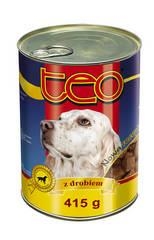TEO Karma dla psa z drobiem puszka 415g (pakowane 10 szt.)