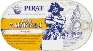 PIRAT Filety z makreli w oleju 170g (pakowane 20 szt.)