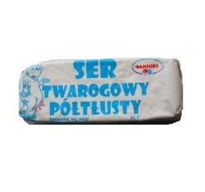 SANNIKI Ser twarogowy półtłusty na wagę (pakowane 1.00 kg.)