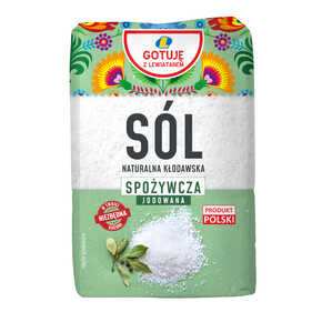 LEWIATAN Sól spożywcza jodowana gruba 1kg (pakowane 10 szt.)