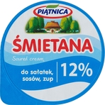 PIĄTNICA Śmietana do sałatek, sosów, zup 12% 200ml  (pakowane 12 szt.)