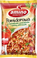 AMINO Pomidorowa z kawałkami pomidorów i natką pietruszki Zupa błyskawiczna 61g (pakowane 22 szt.)