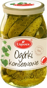 URBANEK Ogórki konserwowe 920g (pakowane 6 szt.)