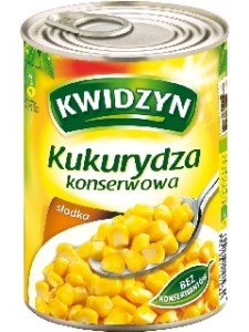 KWIDZYŃ Kukurydza konserwowa 400g (pakowane 10 szt.)