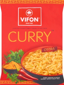 VIFON Kurczak curry Zupa błyskawiczna o smaku kurczaka 70g (pakowane 24 szt.)