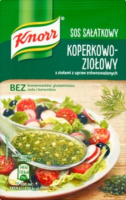 KNORR Sos sałatkowy koperkowo-ziołowy 9g (pakowane 40 szt.)