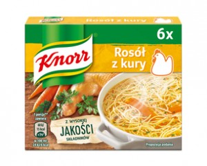 KNORR Rosół z kury 6 kostek 60g (pakowane 24 szt.)
