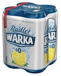 WARKA Radler 0% cytryna puszka 4-opak 500ml (opakowanie zbiorcze 6 op.)