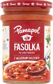 PAMAPOL Fasolka po bretońsku z soczystym boczkiem 500g (pakowane 8 szt.)