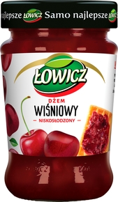 ŁOWICZ Dżem wiśniowy niskosłodzony 280g (pakowane 8 szt.)