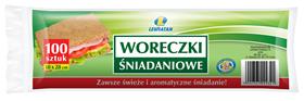 LEWIATAN Woreczki śniadaniowe 18x28cm 100 sztuk (pakowane 50.00 szt.)