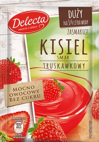DELECTA Duży kisiel smak truskawkowy 58g (pakowane 25 szt.)