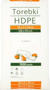 HDPE Torebki 18x4x35cm (pakowane 1 szt.)