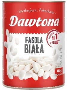 DAWTONA Fasola biała konserwowa puszka 400g (pakowane 6 szt.)