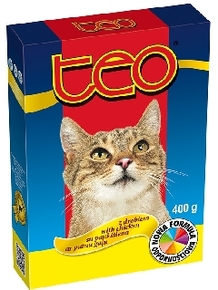 TEO Karma dla kota z drobiem karton 400g (pakowane 10 szt.)