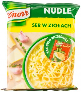 KNORR Nudle Ser w ziołach 61g (pakowane 22 szt.)