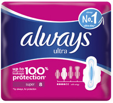 ALWAYS Ultra super plus Podpaski (8 sztuk) (pakowane 20.00 szt.)