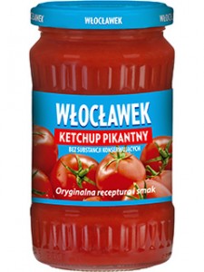 WŁOCŁAWEK Ketchup pikantny słoik 380g (pakowane 10 szt.)