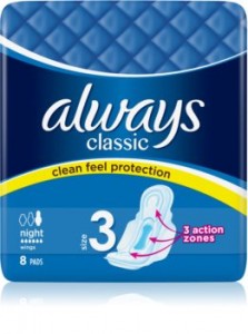 ALWAYS Classic Night Podpaski (8 sztuk) (pakowane 16 szt.)