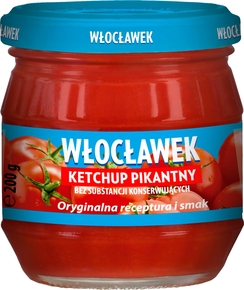 WŁOCŁAWEK Ketchup pikantny słoik 200g (pakowane 10 szt.)