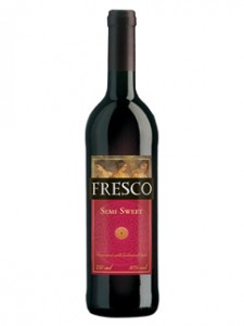 FRESCO Wino czerwone półsłodkie 750ml (pakowane 6 szt.)
