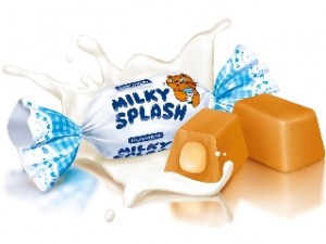 ROSHEN Milky splash Cukierki na wagę (op/1kg)  (pakowane 5 kg.)