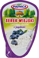 PIĄTNICA Serek wiejski z jagodami 150g (pakowane 9 szt.)