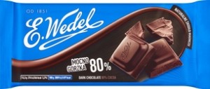 WEDEL Czekolada mocno gorzka 80% 80g (pakowane 22 szt.)