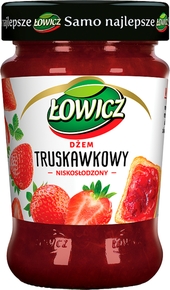 ŁOWICZ Dżem truskawkowy niskosłodzony 280g (pakowane 8 op.)