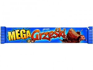 GRZEŚKI Mega Wafel kakaowy w czekoladzie 48g (pakowane 36 szt.)