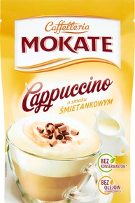 MOKATE Cappuccino o smaku śmietankowym 110g (pakowane 10 szt.)