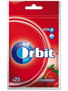ORBIT Strawberry Guma do żucia torebka (25 drażetek) (pakowane 22 szt.)