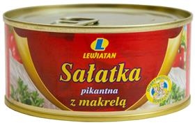 LEWIATAN Sałatka pikantna z makrelą 300g (opakowanie zbiorcze 12 szt.)