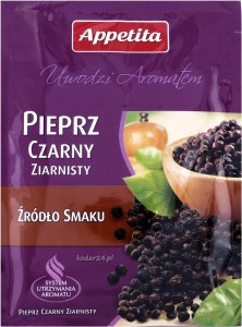 APPETITA Pieprz czarny ziarnisty 20g (pakowane 25 szt.)