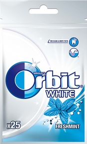 ORBIT White Freshmint Guma do żucia torebka (25 drażetek) (pakowane 22 szt.)